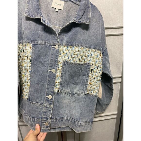 Stylish denim jacket size L NWT - Picture 5 of 9